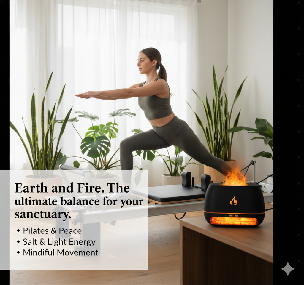 Sacred Ember: Himalayan Salt & Flame Aromatherapy Diffuser