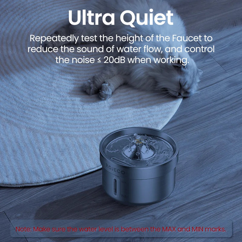 PureStream: Stainless Steel Hygienic Pet Fountain (Ultra-Quiet)