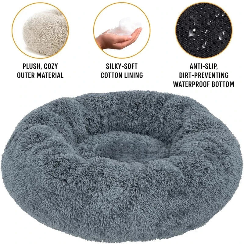 Cloud Comfort: Anti-Anxiety Calming Dog & Cat Bed (Washable Donut)