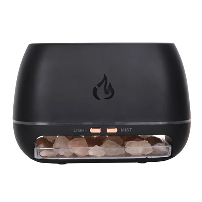 Sacred Ember: Himalayan Salt & Flame Aromatherapy Diffuser