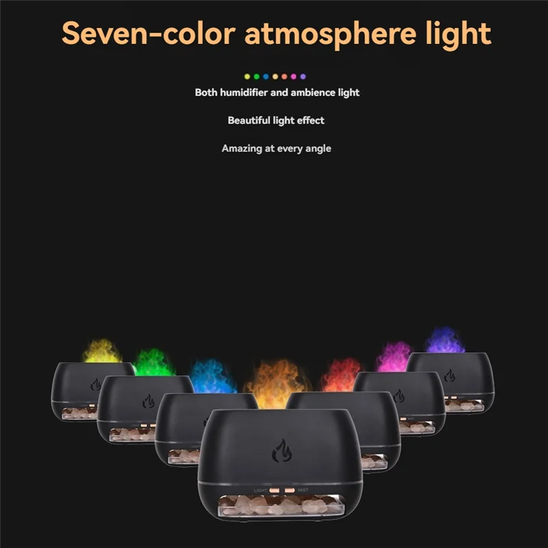 Sacred Ember: Himalayan Salt & Flame Aromatherapy Diffuser