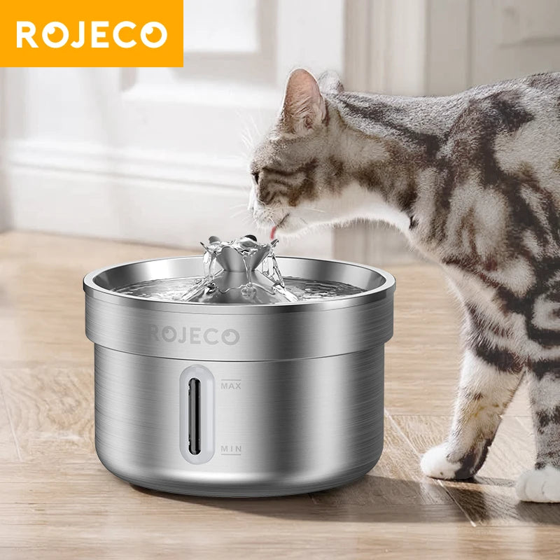PureStream: Stainless Steel Hygienic Pet Fountain (Ultra-Quiet)