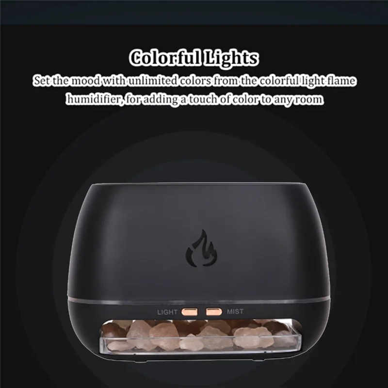 Sacred Ember: Himalayan Salt & Flame Aromatherapy Diffuser