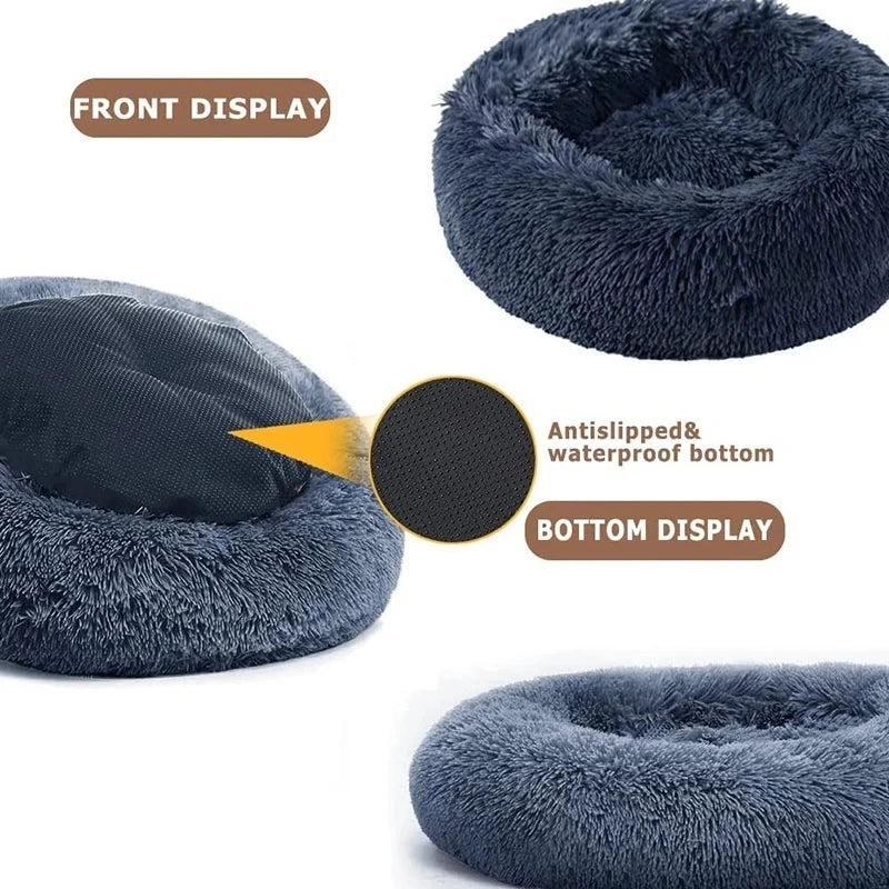 Cloud Comfort: Anti-Anxiety Calming Dog & Cat Bed (Washable Donut)