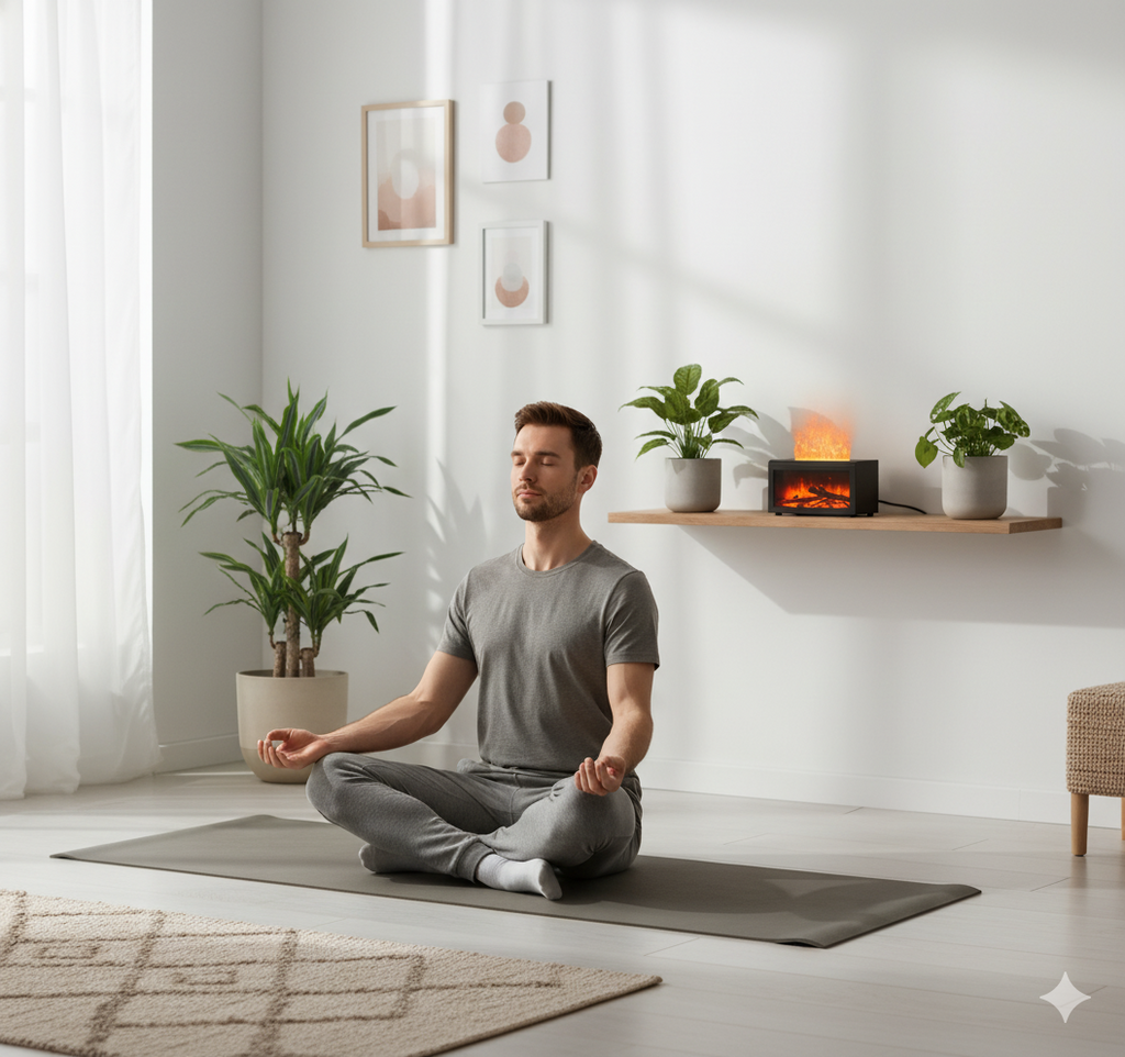 Sacred Flame Mini: Portable Fireplace Aroma Diffuser