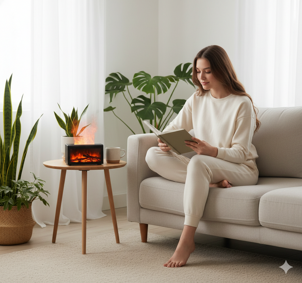 Sacred Flame Mini: Portable Fireplace Aroma Diffuser